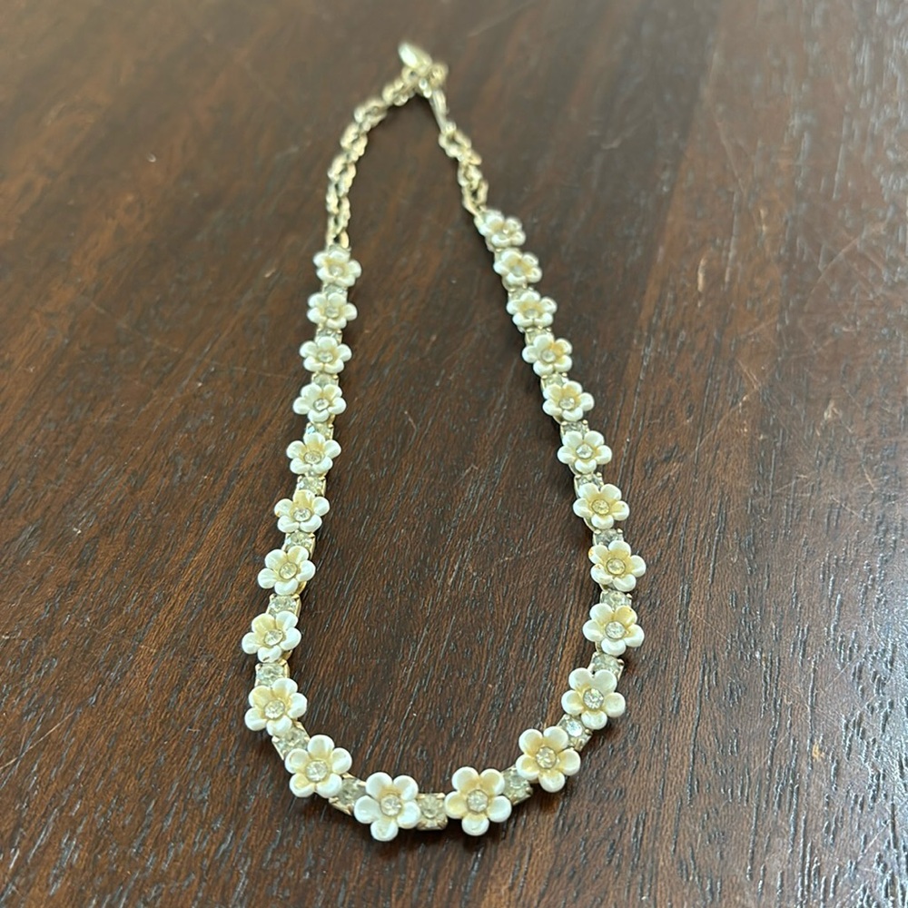 Hard plastic and rhinestone vintage choker‎